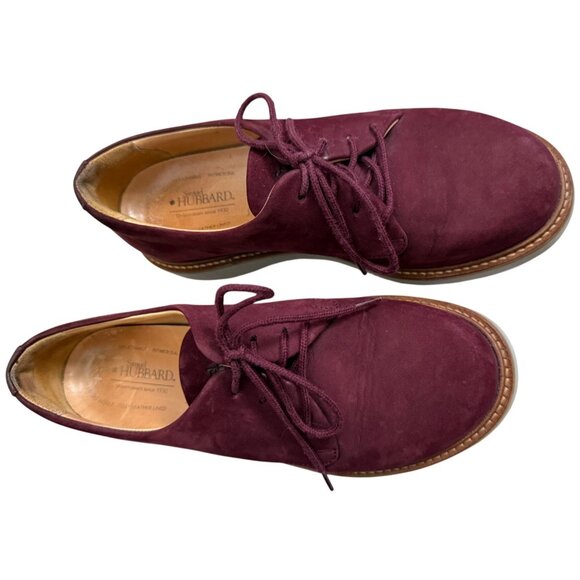 samuel hubbard Shoes - Samuel Hubbard Womens Burgundy Suede Lace-Up Oxford Shoes Size M US 6 EU 36 Leat